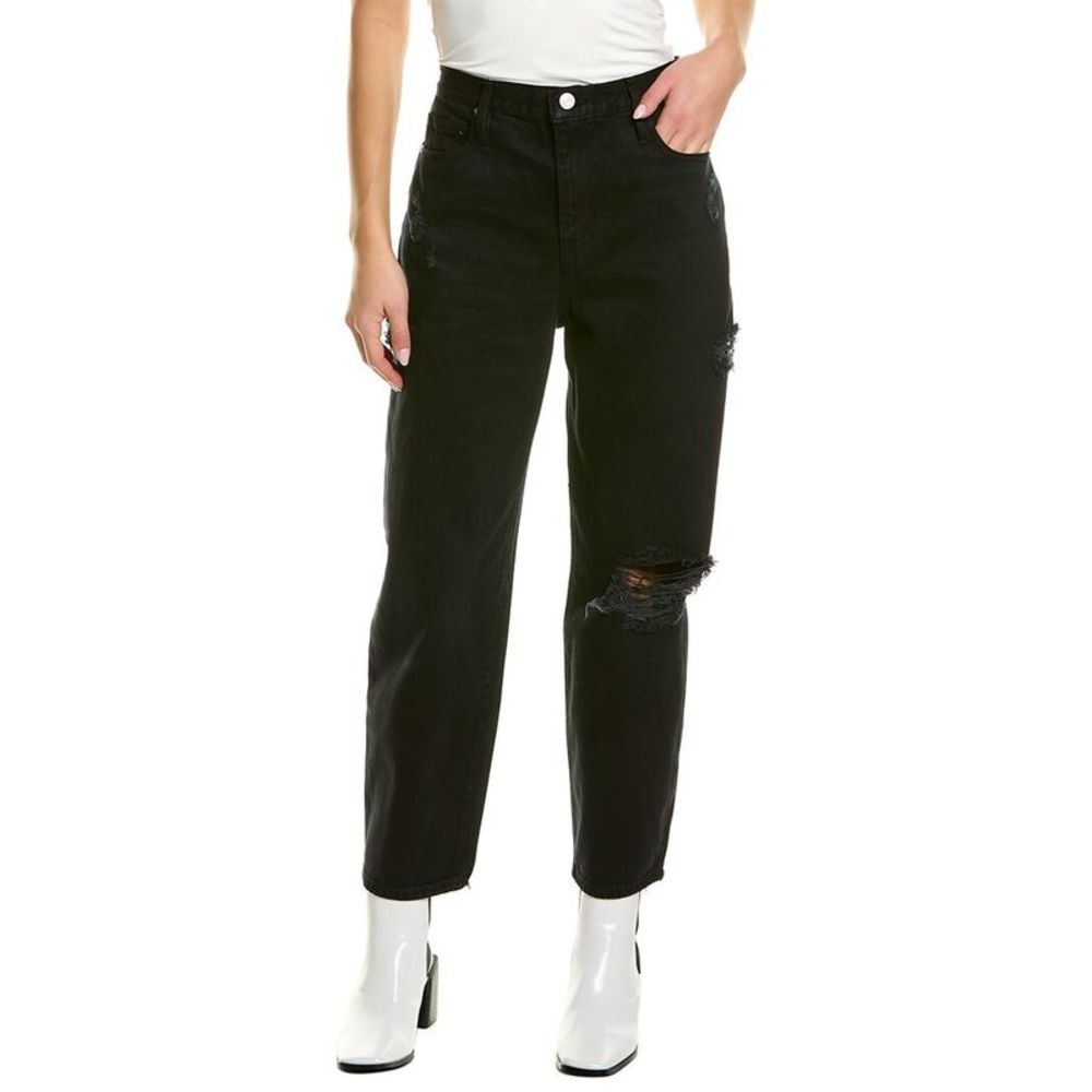 FRAME Denim Ultra High Rise Barrel Nightwell Rips Jean